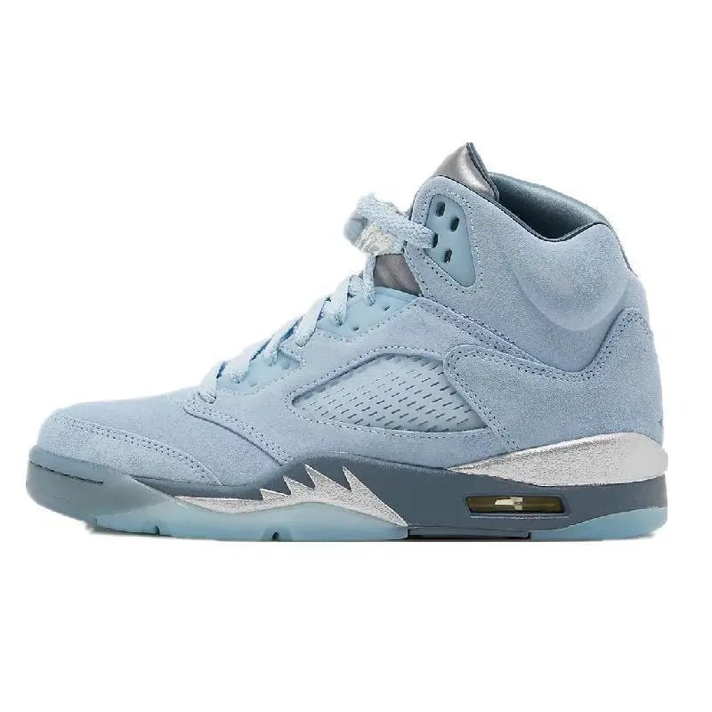 Air Jordan 5 Light Blue Sneakers Basketball Shoes - 22