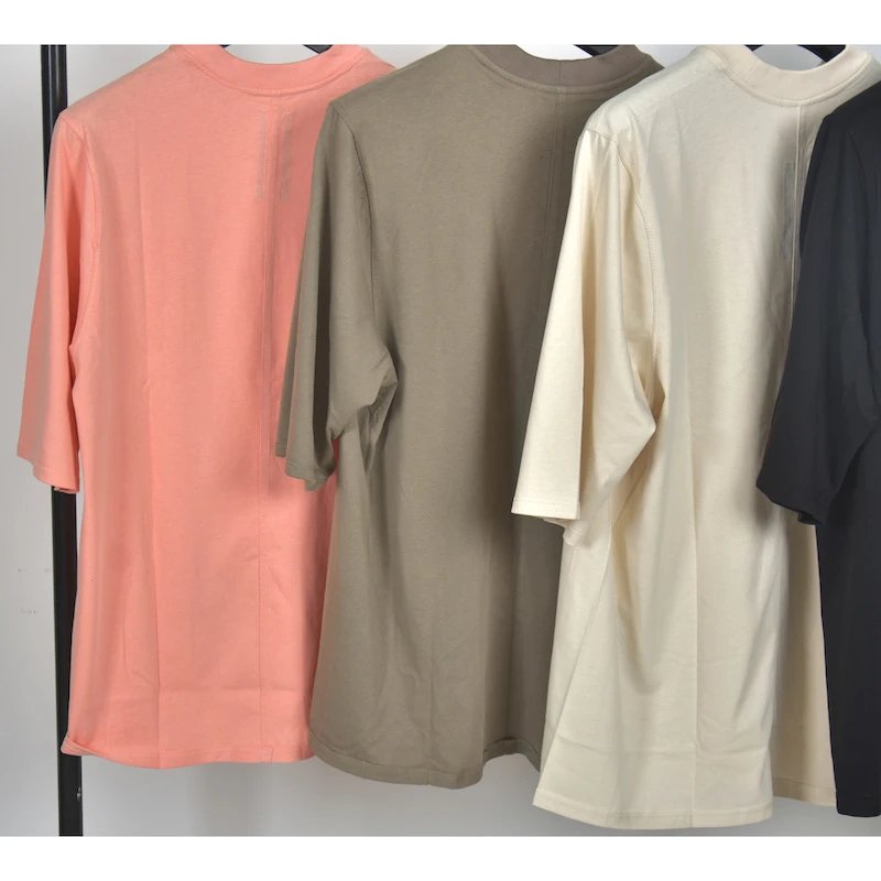 Design Mock Neck T-Shirt Beige - 14