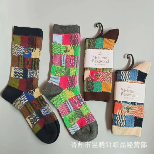 Vivienne Westwood Patchwork Knit Socks Multicolor - 4