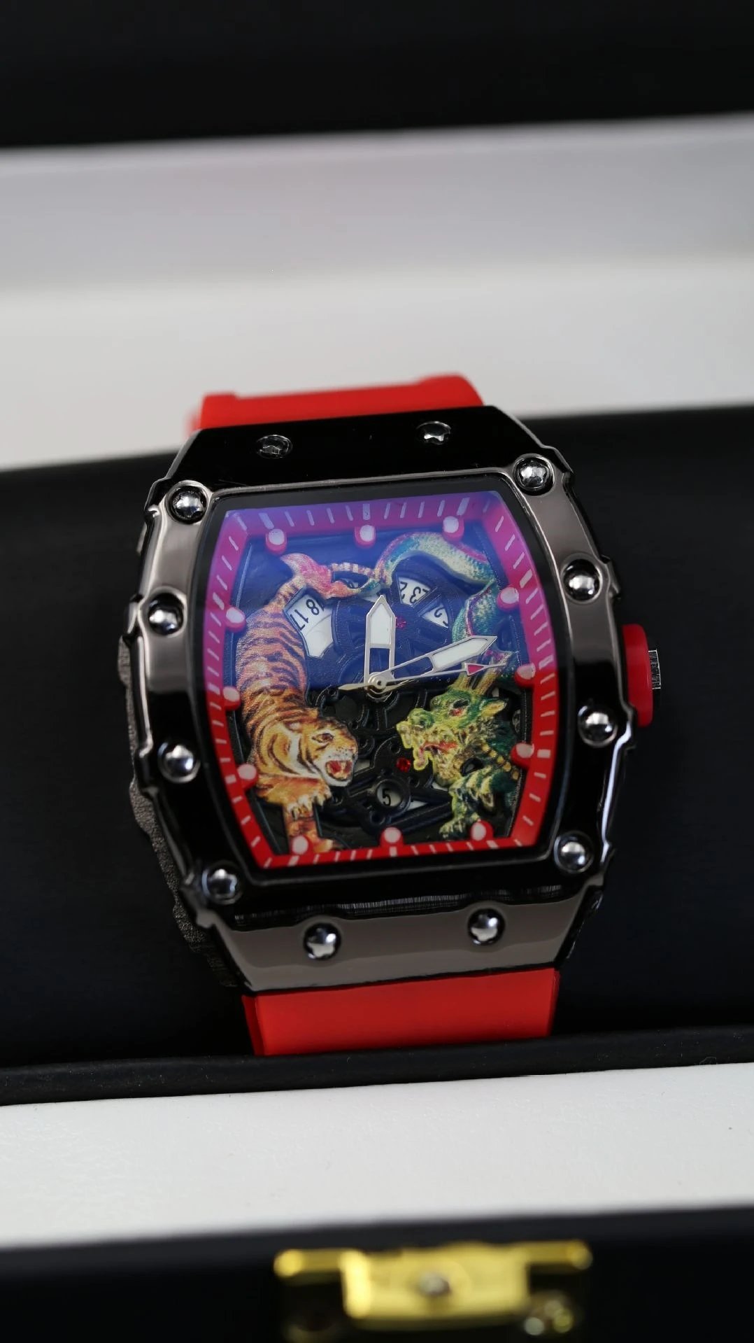 Richard Mille RM 07-04 Dragon and Tiger Limited Edition Blue Transparent Mechanical Watch Watches - 2