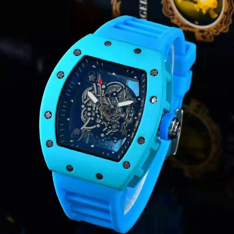Richard Mille RM 07-01 Blue Rubber Strap Mechanical Watch Watches - 25