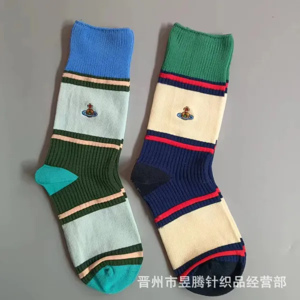 Vivienne Westwood Orb Embroidered Stripe Socks Multicolor - 4