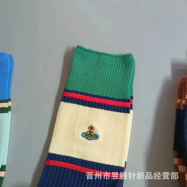 Vivienne Westwood Orb Embroidered Stripe Socks Multicolor - 6