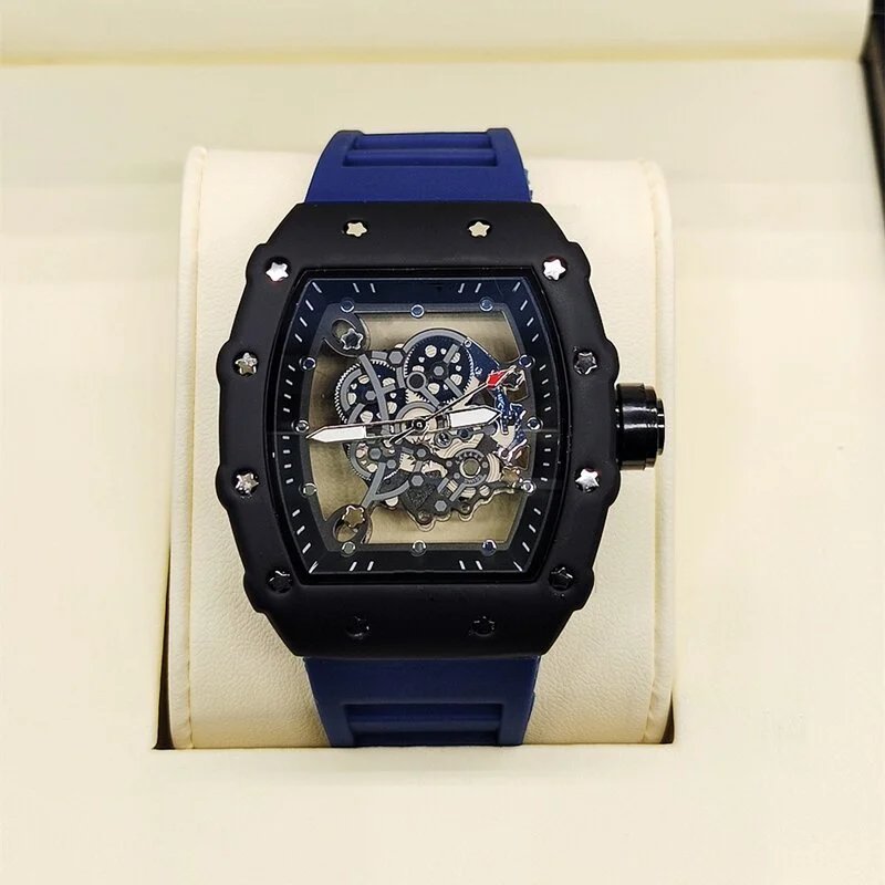 Richard Mille RM 07-01 Blue Rubber Strap Mechanical Watch Watches - 18