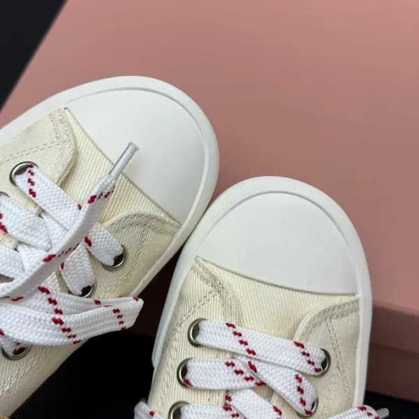 Design Mule Sneaker Black White Red Rope Lace Canvas Shoes - 13