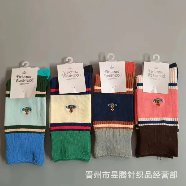 Vivienne Westwood Orb Embroidered Stripe Socks Multicolor - 3
