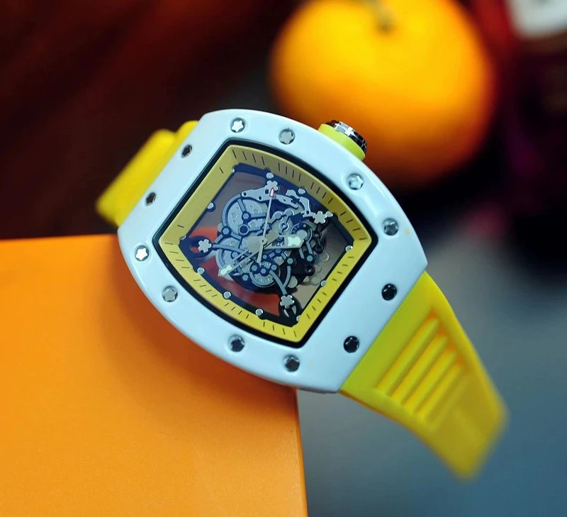 Richard Mille RM 07-01 Blue Rubber Strap Mechanical Watch Watches - 8