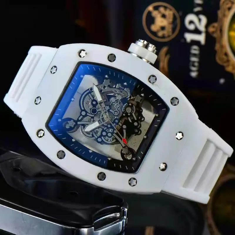 Richard Mille RM 07-01 Blue Rubber Strap Mechanical Watch Watches - 24