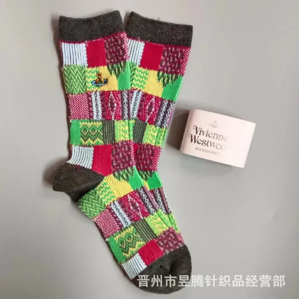 Vivienne Westwood Patchwork Knit Socks Multicolor - 7
