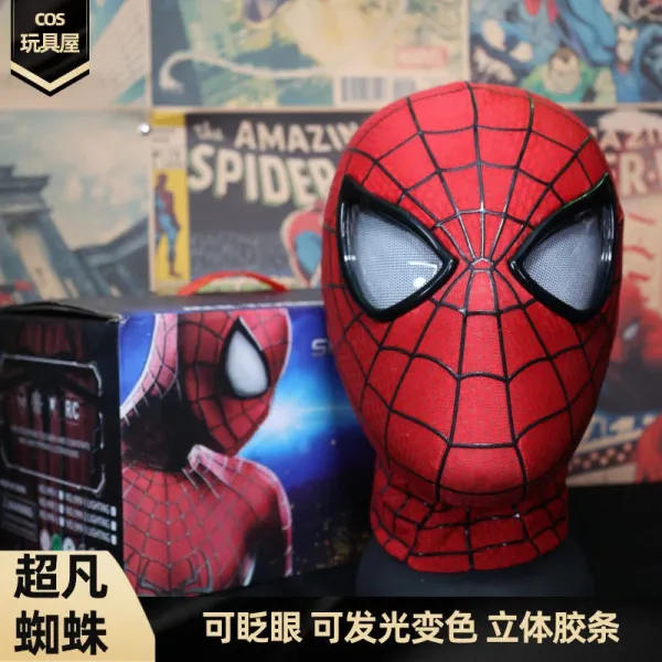 Design Spider-Man Mask Red Black Cosplay Headpiece Accessories - 1