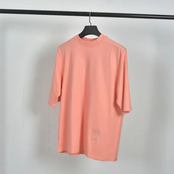 Design Oversized Mock Neck T-Shirt Peach - 1