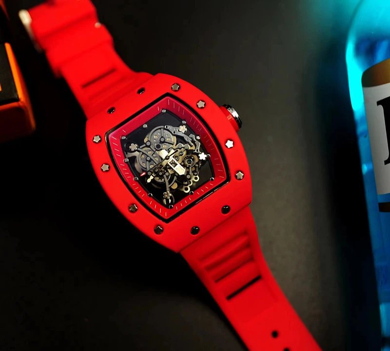 Richard Mille RM 07-01 Blue Rubber Strap Mechanical Watch Watches - 5