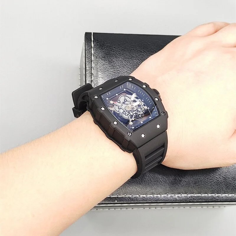 Richard Mille RM 07-01 Blue Rubber Strap Mechanical Watch Watches - 15