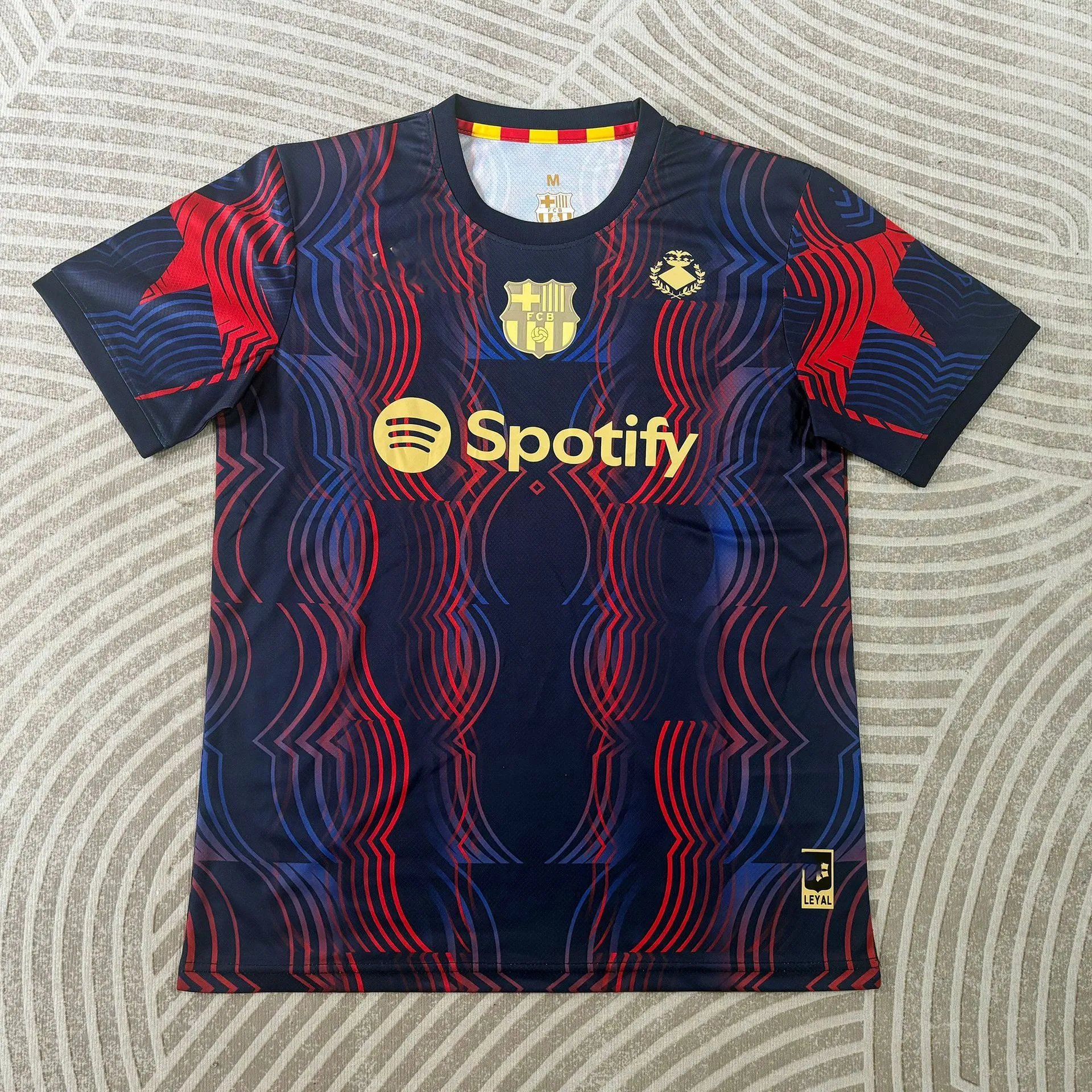 FC Barcelona 2023-24 Third Jersey Navy Red Blue Patterned Jersey