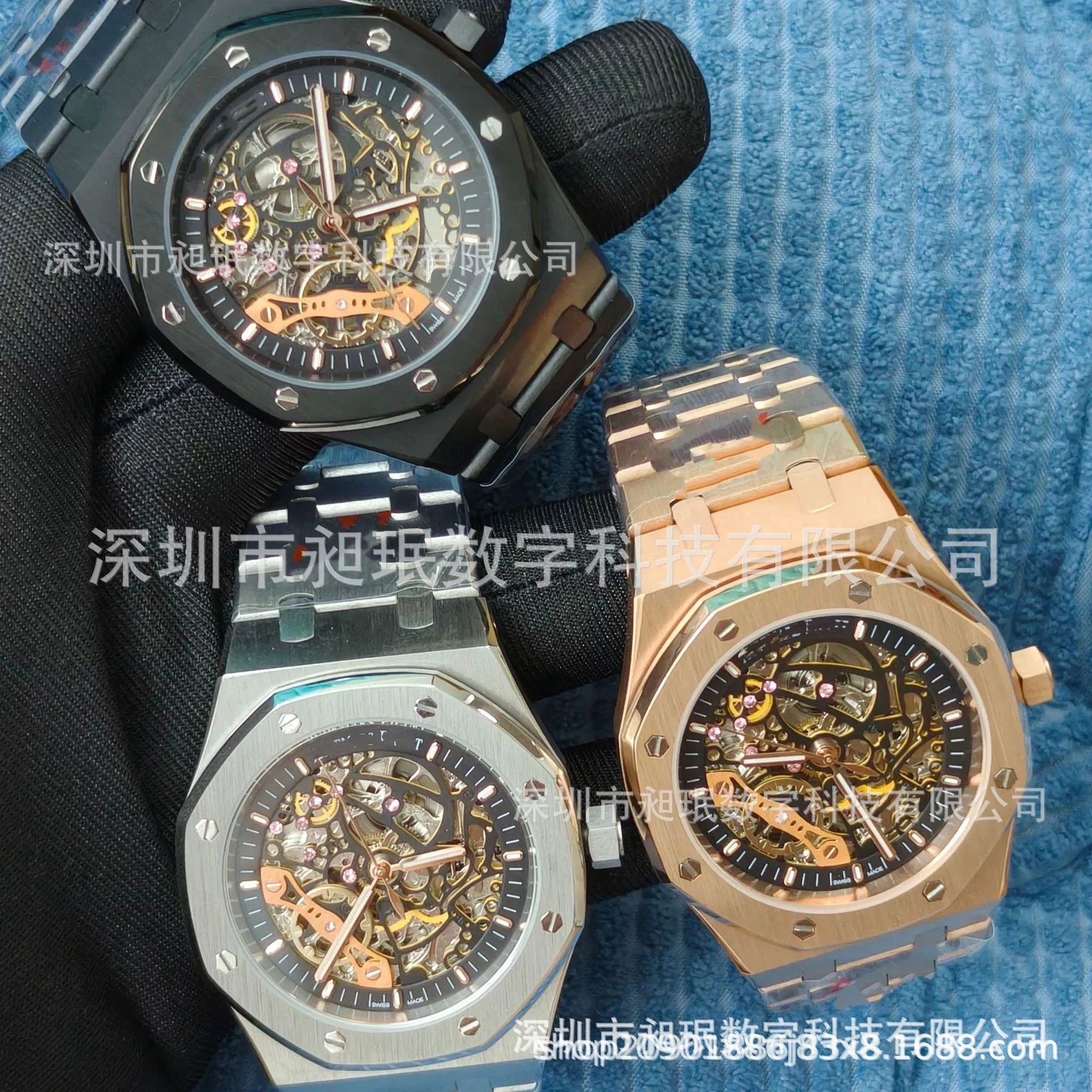 Audemars Piguet Royal Oak Skeleton Silver Rose Gold Mechanical Watch Watches - 9