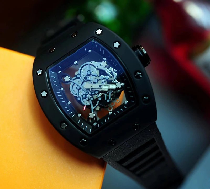 Richard Mille RM 07-01 Blue Rubber Strap Mechanical Watch Watches - 6