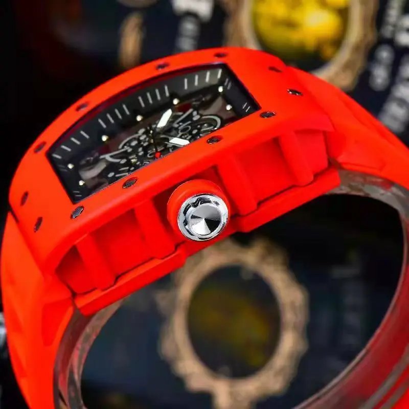 Richard Mille RM 07-01 Blue Rubber Strap Mechanical Watch Watches - 27