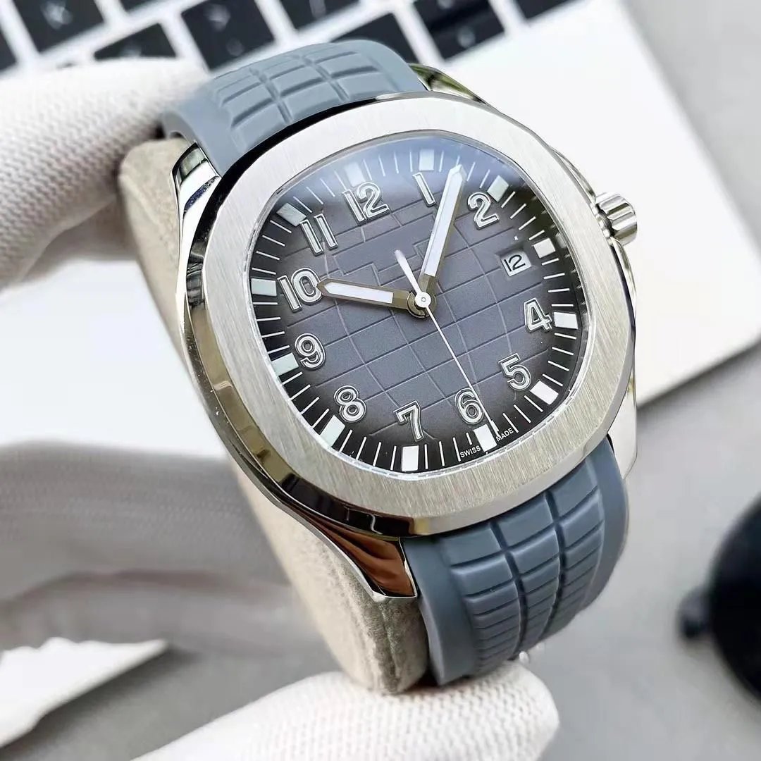Patek Philippe Aquanaut Blue Dial Blue Rubber Strap Watch Watches - 8