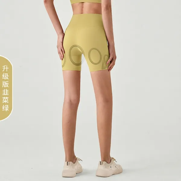 Design High-Waisted Cycling Shorts with Geometric Print in - 1