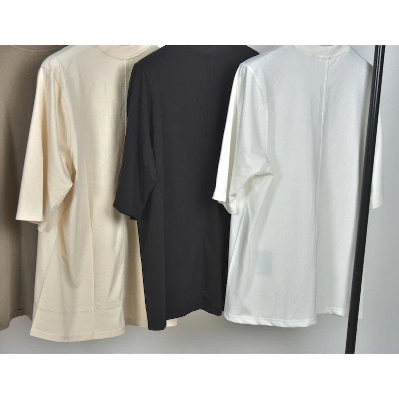 Design Mock Neck T-Shirt Beige - 17