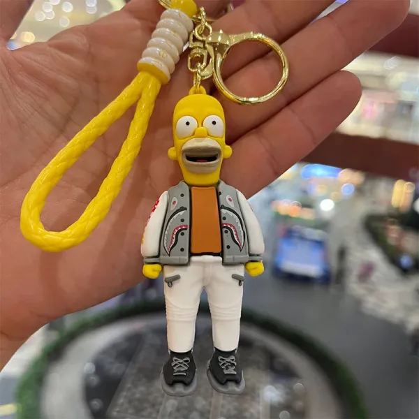A Bathing Ape The Simpsons x Bape Homer Simpson Keychain Yellow Multicolor Accessories - 1