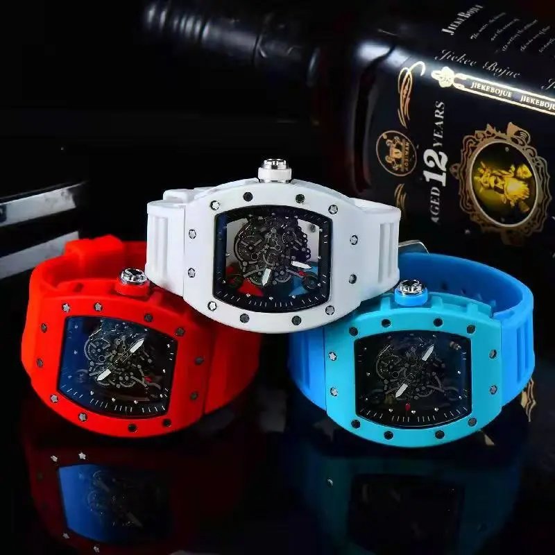 Richard Mille RM 07-01 Blue Rubber Strap Mechanical Watch Watches - 28