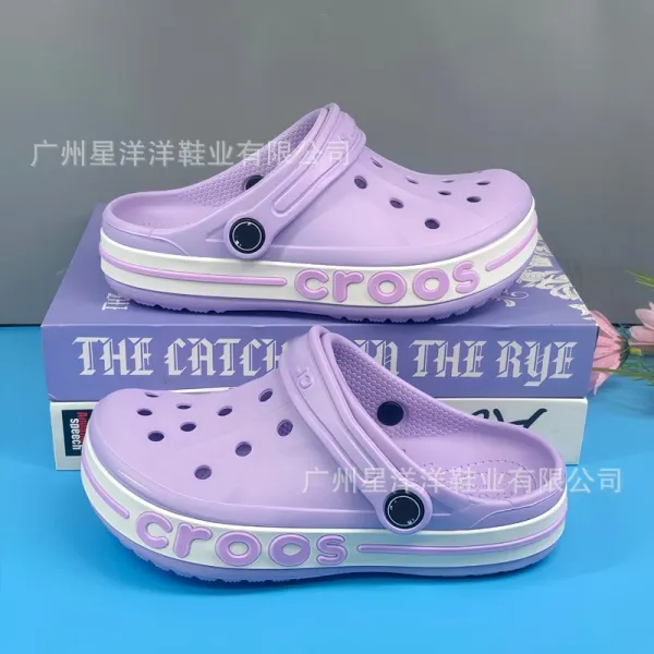 Crocs Classic Clog Lavender Purple with White Sole Sandals - 1