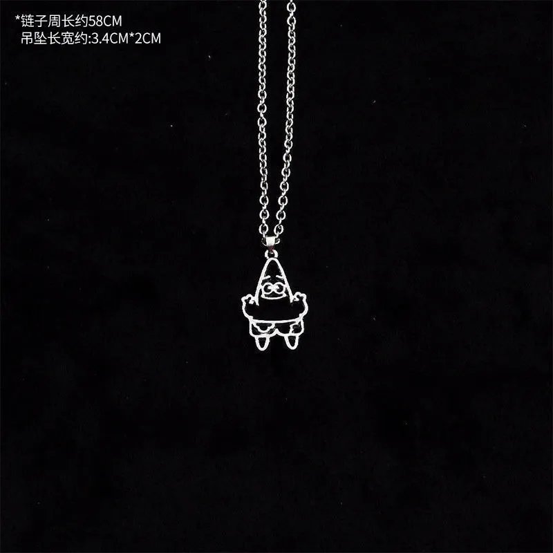 SpongeBob SquarePants Patrick Star Necklace Metal Silver