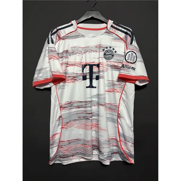 AC Milan FC Bayern München 2023-24 Third Jersey White Red Gray Patterned Jersey - 1