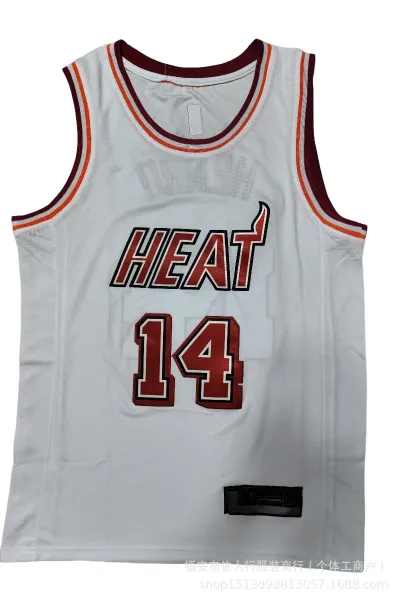 Miami Heat #14 White Swingman Jersey - 1