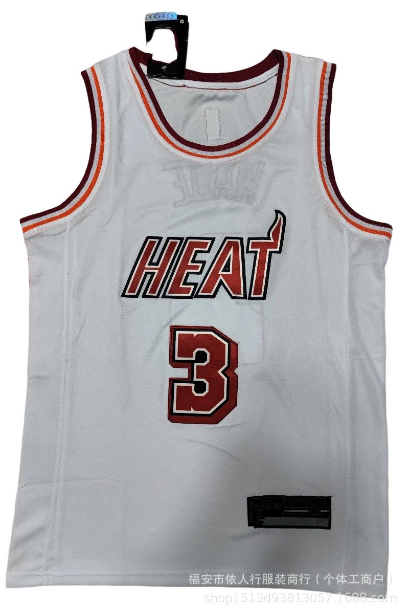 Miami Heat #3 White Swingman Jersey