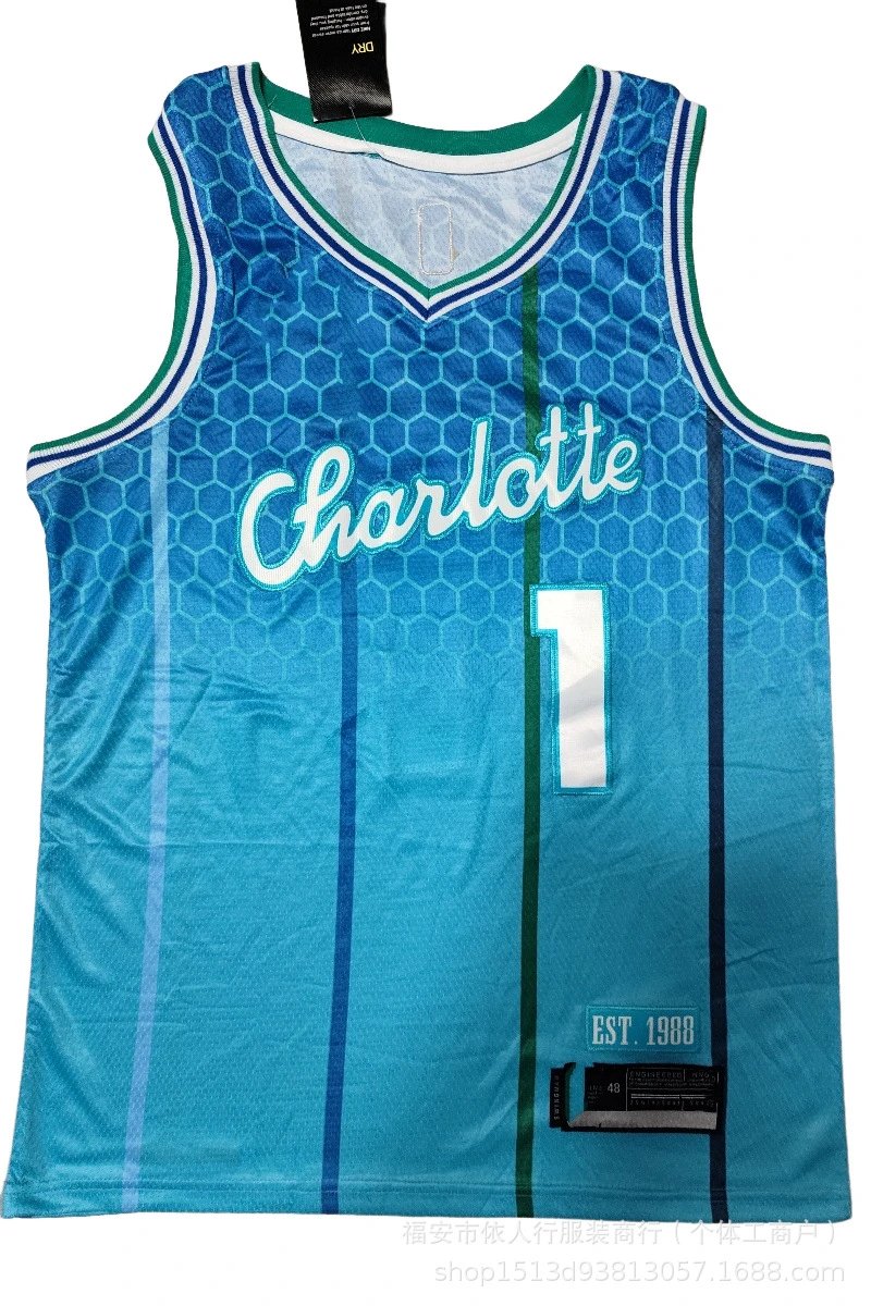 NBA Charlotte Hornets 'Buzz City' #1 Jersey Teal Jersey - 22