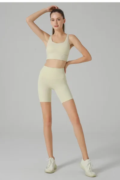 Design High-Waisted Compression Shorts Olive Green Activewear - 14