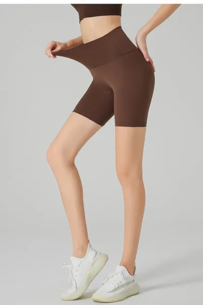 Design High-Waisted Compression Shorts Olive Green Activewear - 25