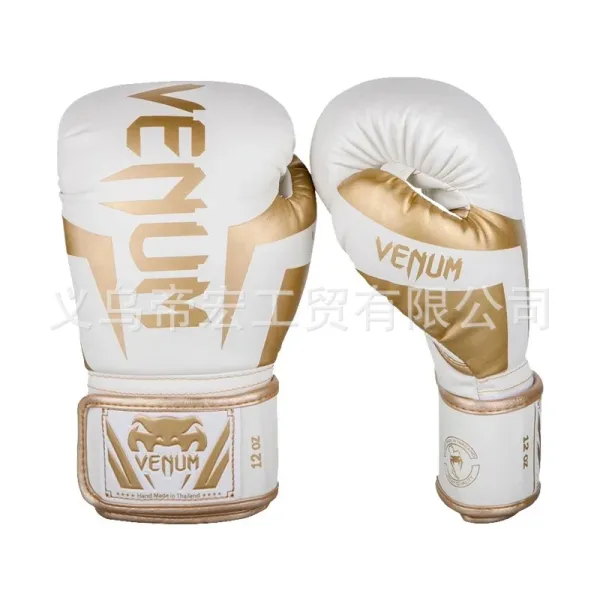 Design Venum Elite White Gold Boxing Gloves Accessories - 1