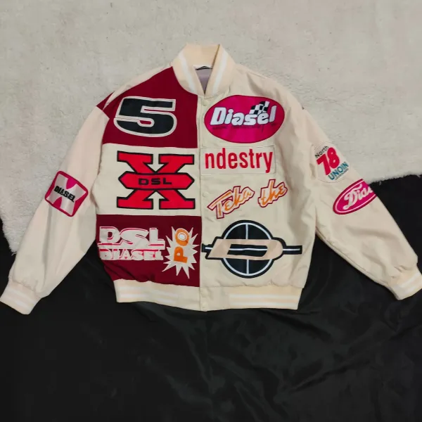 Design Looney Tunes x Unknown Brand Oversized Graphic Baseball Jacket Multicolor Outerwear - 4