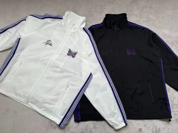Needles Windbreaker Jacket Black Purple Outerwear.windbreaker - 4