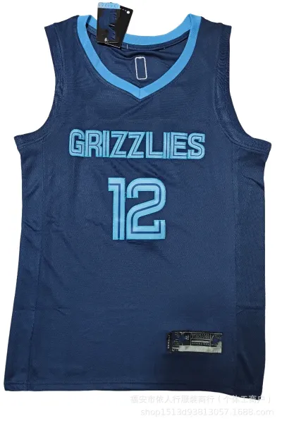NBA Memphis Grizzlies #12 Jersey Navy Blue Basketball Vest - 1