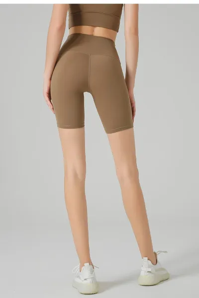 Design High-Waisted Compression Shorts Olive Green Activewear - 21