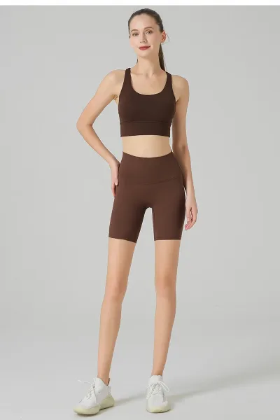 Design High-Waisted Compression Shorts Olive Green Activewear - 22