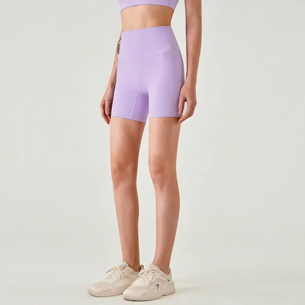 Alo High-Waisted Bike Shorts Lavender Activewear - 1