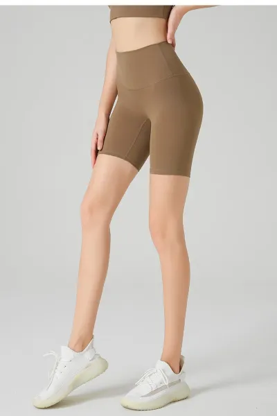Design High-Waisted Compression Shorts Olive Green Activewear - 20