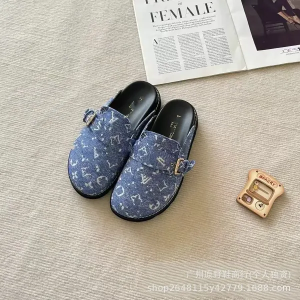 Louis Vuitton Monogram Canvas Mule Slippers Beige - 5