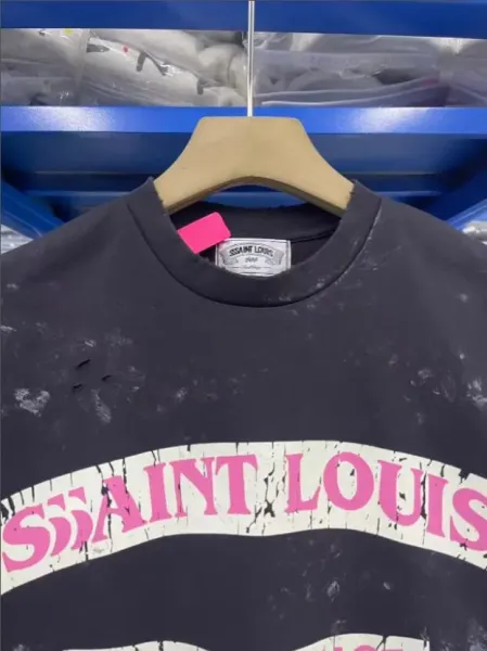 Design Saint Louis 'Take Me I'm Yours' Distressed Sleeveless Tee Beige Vest Top - 6