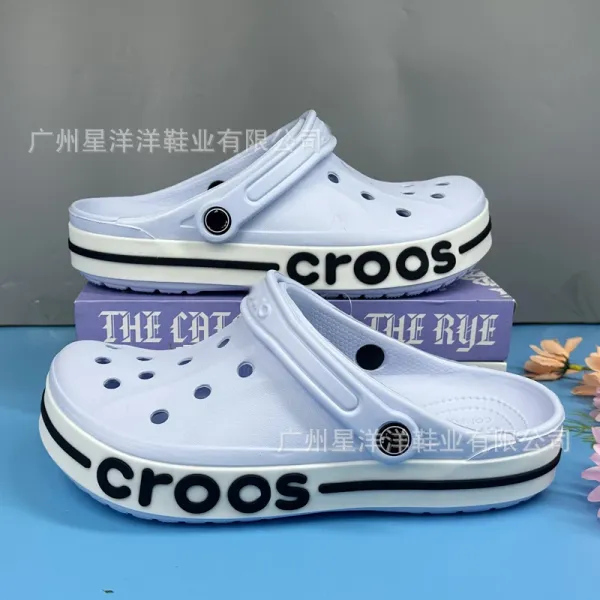 Crocs Classic Clog Light Purple with Black Logo Sandals - 1