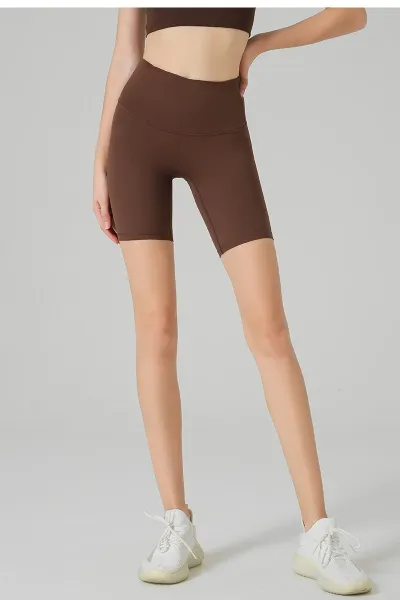 Design High-Waisted Compression Shorts Olive Green Activewear - 24