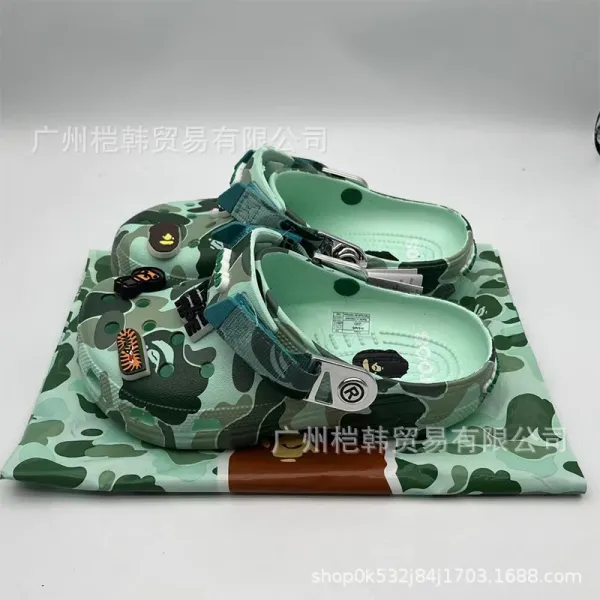 Crocs x A Bathing Ape Classic Clog Camo Multicolor Sandals - 3