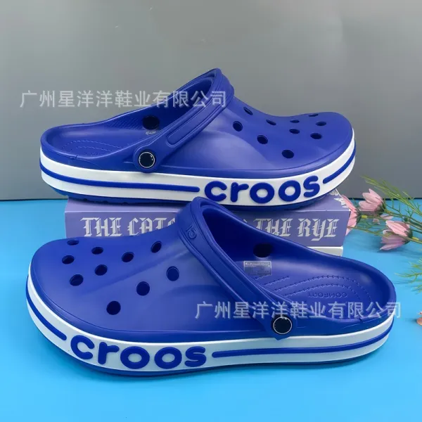 Crocs Classic Clog Royal Blue and White Sandals - 1