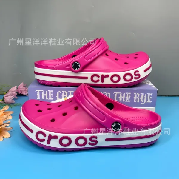 Crocs Classic Clog Pink and White Casual Sandals - 1
