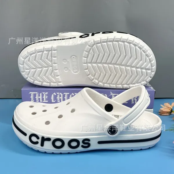 Crocs Classic Clog Pink and White Casual Sandals - 3
